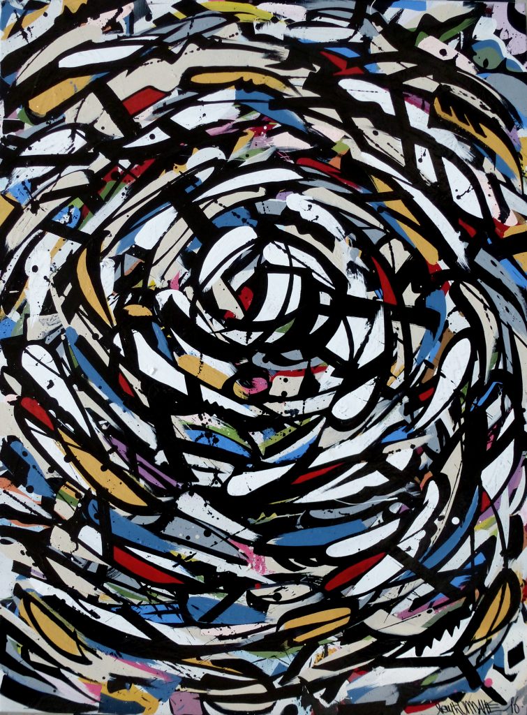 Magnum, 100 x 73 cm, techniques mixtes sur toile, 2016